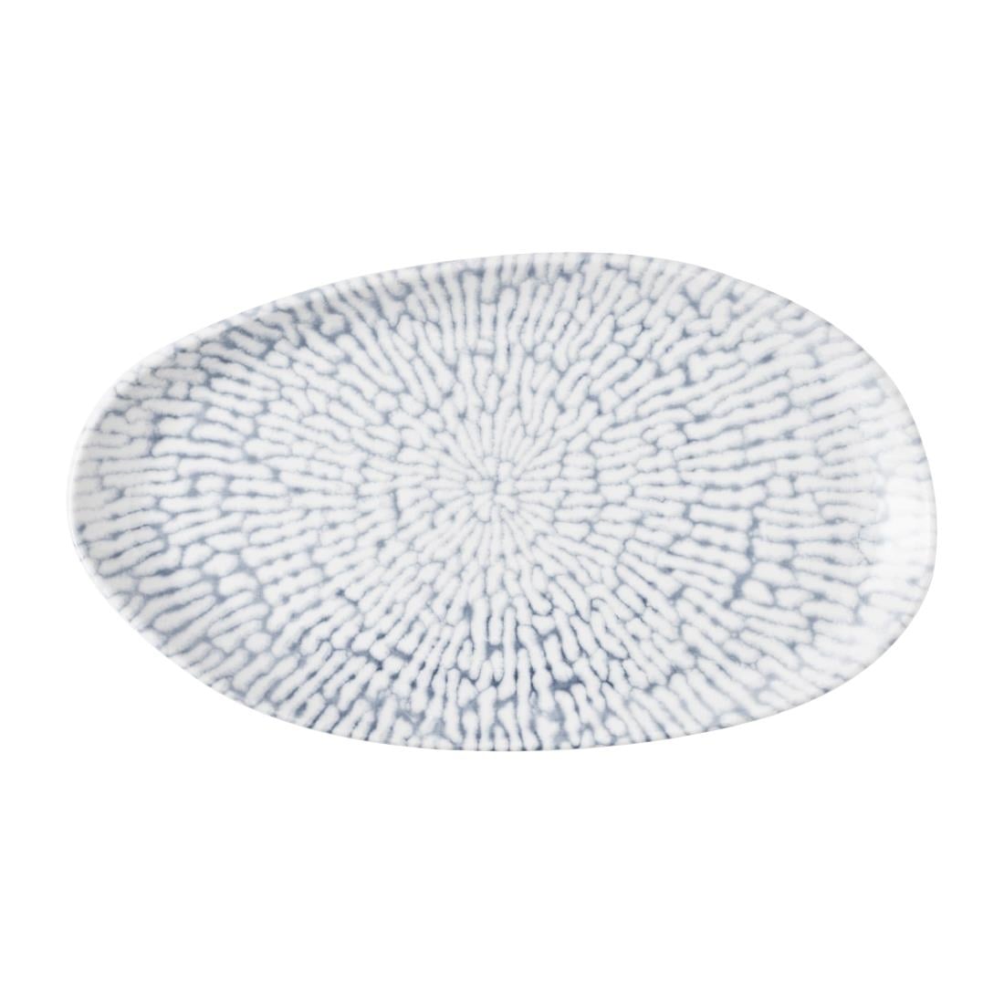 Churchill Cascade Natural Oblong Plates Indigo 260x150mm (6 Pack)