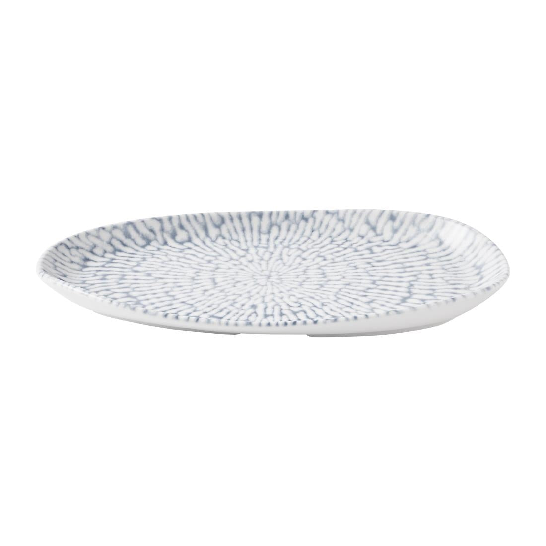 Churchill Cascade Natural Oblong Plates Indigo 260x150mm (6 Pack)