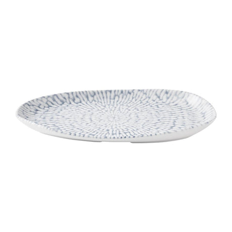 Churchill Cascade Natural Oblong Plates Indigo 260x150mm (6 Pack)