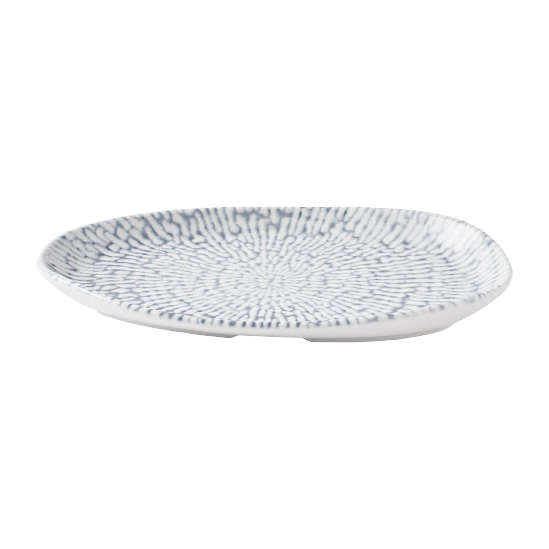 Churchill Cascade Natural Oblong Plates Indigo 220x130mm (6 Pack)