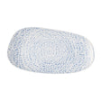 Churchill Cascade Opal Oblong Plates Indigo 350x185mm (6 Pack)