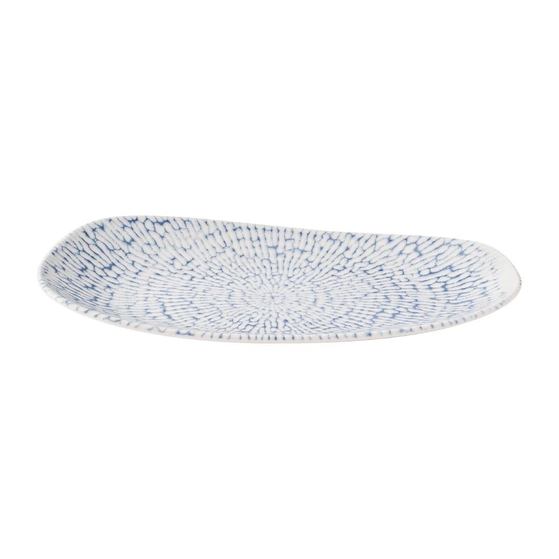 Churchill Cascade Opal Oblong Plates Indigo 300x150mm (12 Pack)