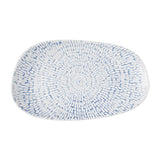 Churchill Cascade Opal Oblong Plates Indigo 220x130mm (12 Pack)