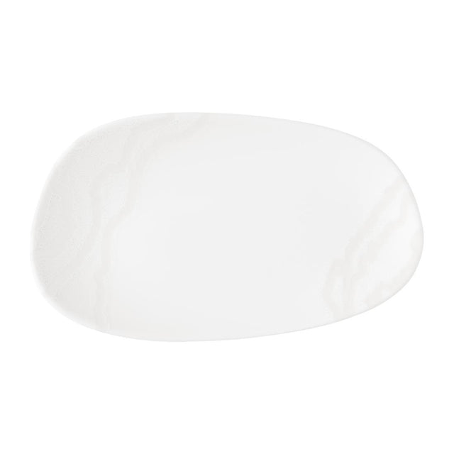 Churchill Tide Organic Oblong Plates White Opal 220x130mm (12 Pack)
