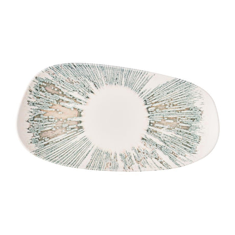 Churchill Lyra Organic Oblong Plates Pink Opal 350x185mm (6 Pack)