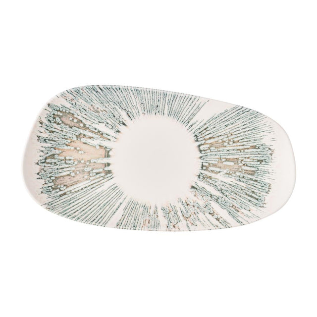 Churchill Lyra Organic Oblong Plates Pink Opal 350x185mm (6 Pack)