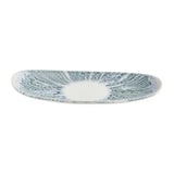 Churchill Lyra Organic Oblong Plates Blue Opal 350x150mm (12 Pack)