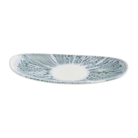 Churchill Lyra Organic Oblong Plates Blue Opal 260x150mm (12 Pack)