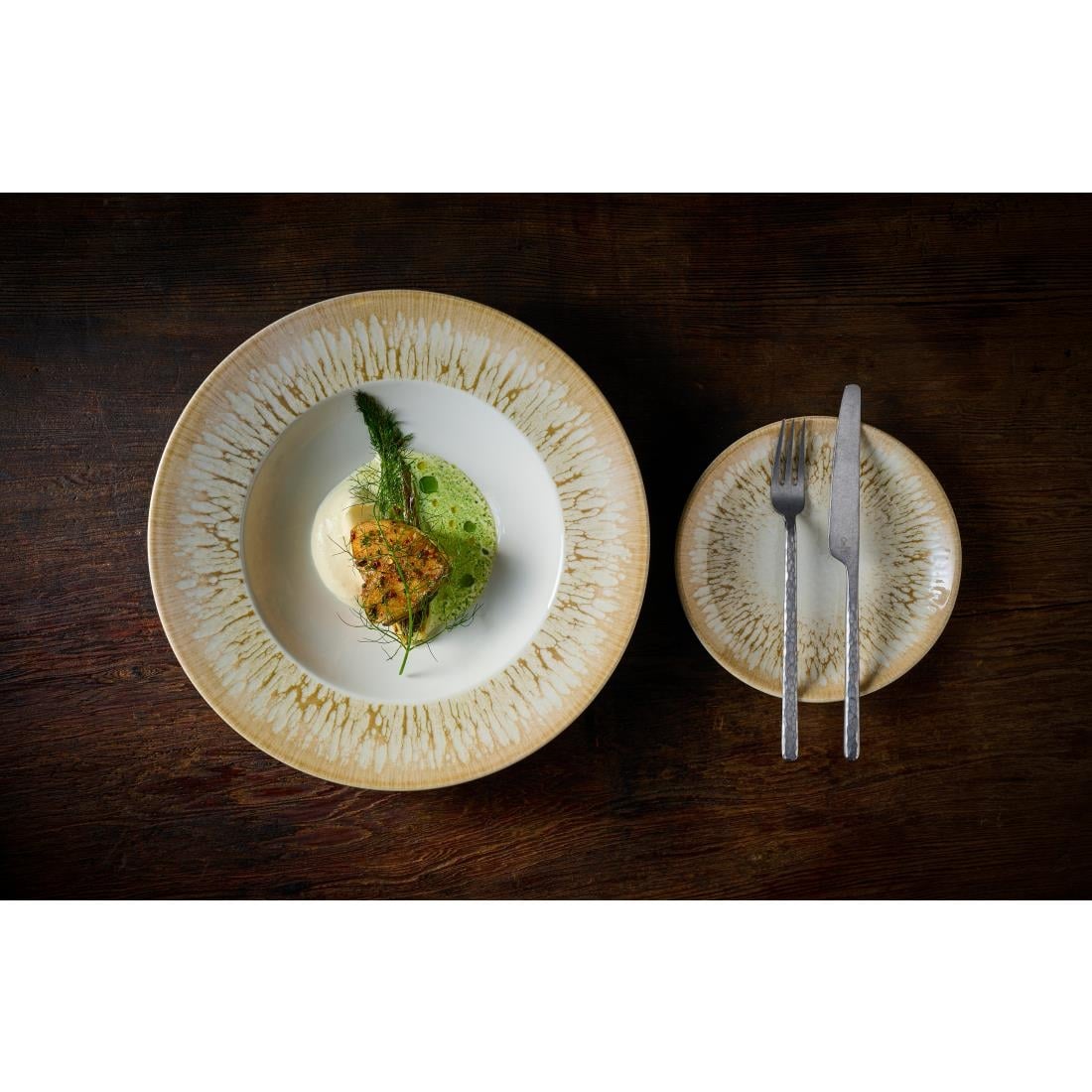 Churchill Inked Lumé Wide Rim Bowls Natural 288mm (12 Pack)