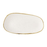 Churchill Stonecast Opal Oblong Plates Barley White 350x185mm (6 Pack)