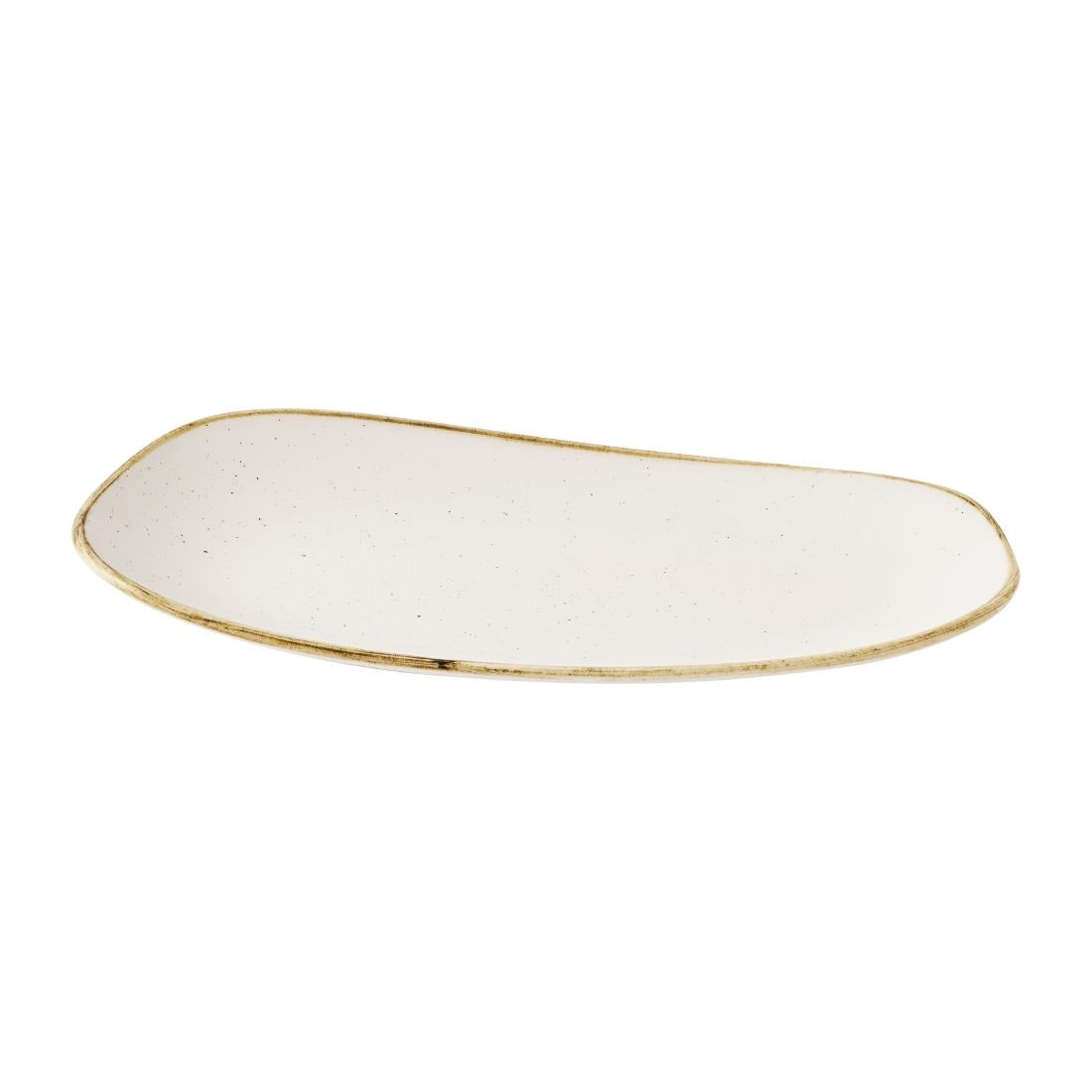 Churchill Stonecast Opal Oblong Plates Barley White 350x185mm (6 Pack)