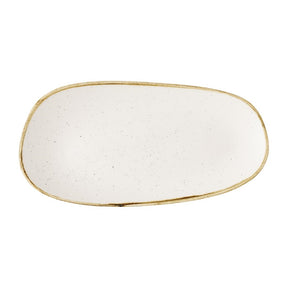 Churchill Stonecast Opal Oblong Plates Barley White 300x150mm (12 Pack)