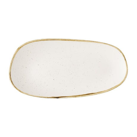 Churchill Stonecast Opal Oblong Plates Barley White 300x150mm (12 Pack)