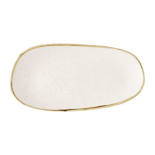 Churchill Stonecast Opal Oblong Plates Barley White 300x150mm (12 Pack)