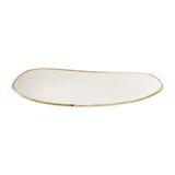 Churchill Stonecast Opal Oblong Plates Barley White 300x150mm (12 Pack)