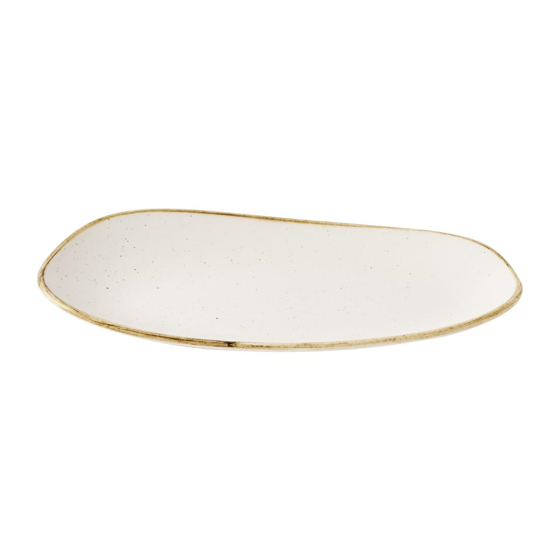 Churchill Stonecast Opal Oblong Plates Barley White 260x150mm (12 Pack)