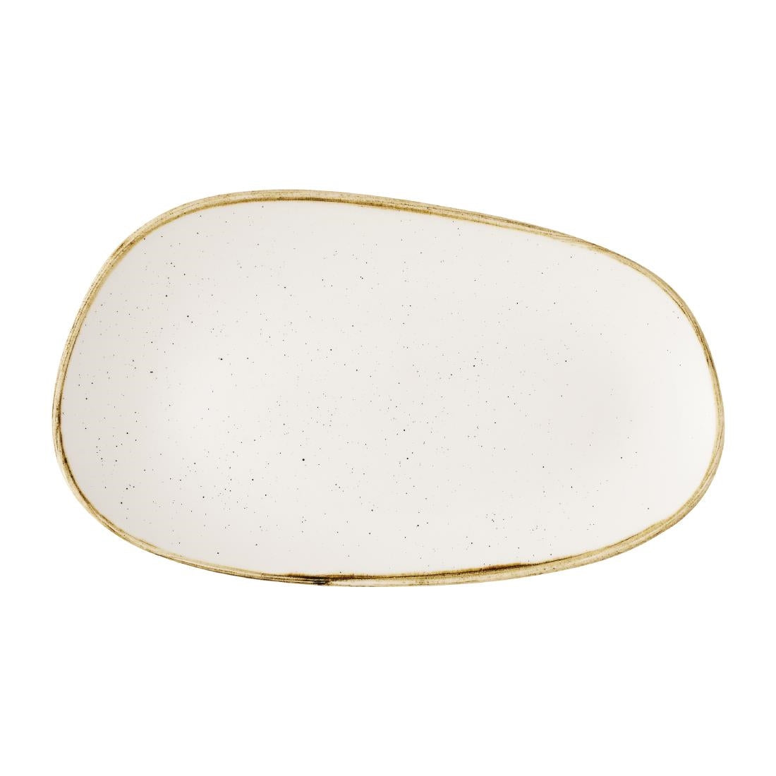 Churchill Stonecast Opal Oblong Plates Barley White 220x130mm (12 Pack)