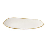 Churchill Stonecast Opal Oblong Plates Barley White 220x130mm (12 Pack)