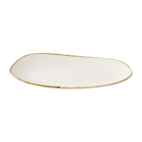 Churchill Stonecast Opal Oblong Plates Barley White 220x130mm (12 Pack)