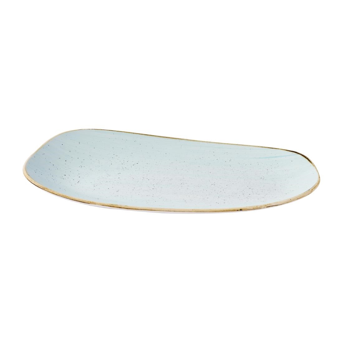 Churchill Stonecast Opal Oblong Plates Duck Egg Blue 350x185mm (6 Pack)