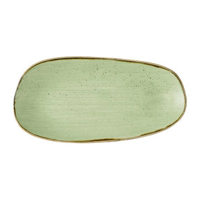 Churchill Stonecast Opal Oblong Plates Sage Green 300x150mm (12 Pack)