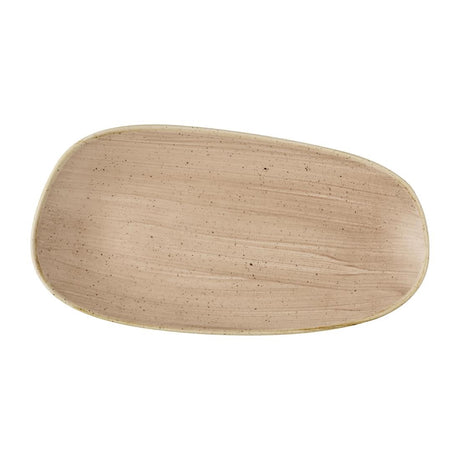 Churchill Stonecast Opal Oblong Plates Truffle 350x185mm (6 Pack)