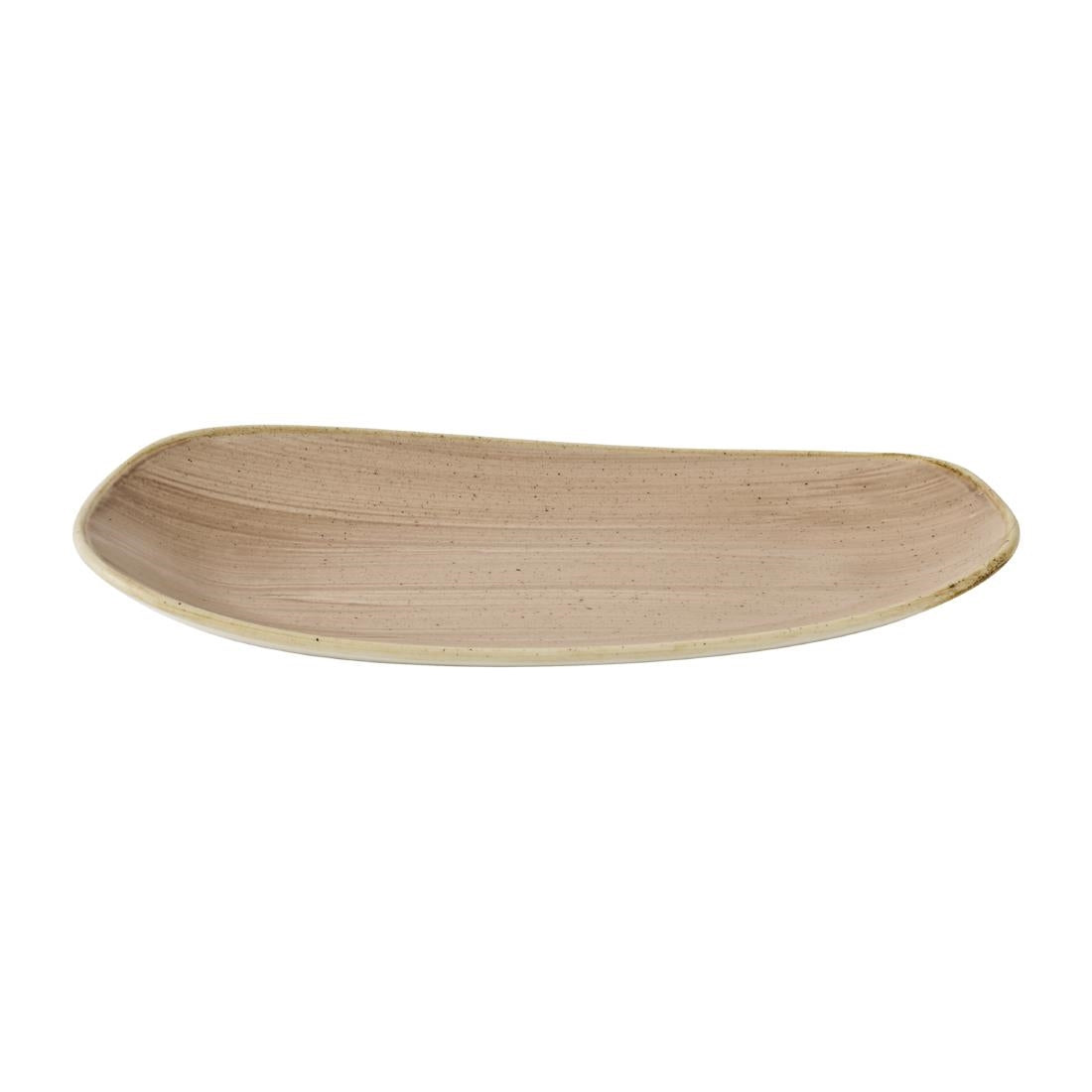 Churchill Stonecast Opal Oblong Plates Truffle 300x150mm (12 Pack)