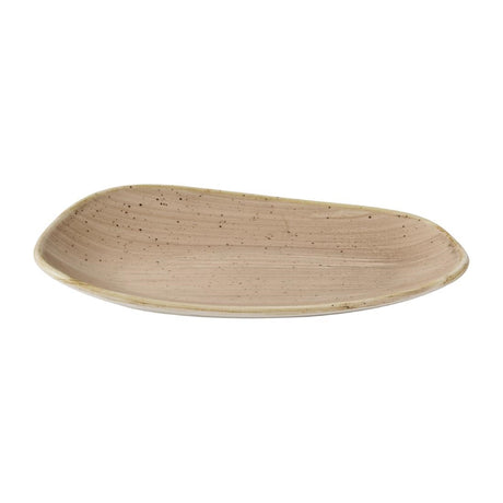 Churchill Stonecast Opal Oblong Plates Truffle 220x130mm (12 Pack)