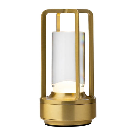 Utopia Cuba LED Cordless Table Lamps Brushed Gold 175mm (6 Pack)