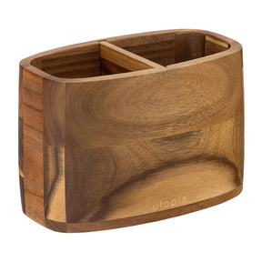 Utopia Acacia 2 Compartment Table Caddy (2 Pack)