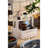 Utopia Small Wooden Table Caddy White (2 Pack)