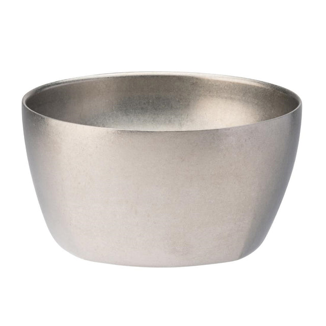 Utopia Artemis Double Walled Bowls Rumbled Steel 110mm (6 Pack)