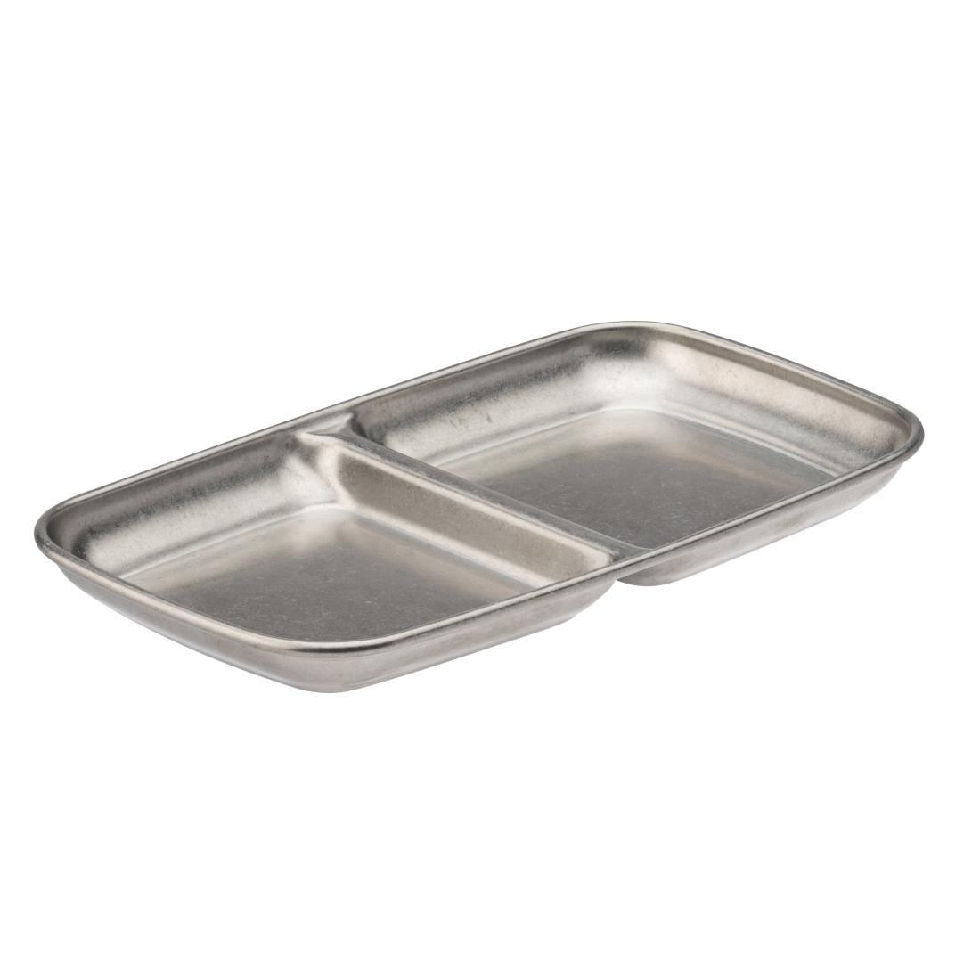 Utopia Artemis Double Dip Trays Rumbled Steel 155x90mm (12 Pack)
