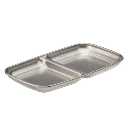 Utopia Artemis Double Dip Trays Rumbled Steel 155x90mm (12 Pack)