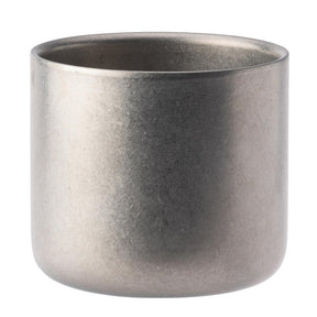 Utopia Artemis Double Wall Cups Rumbled Steel 82mm (6 Pack)