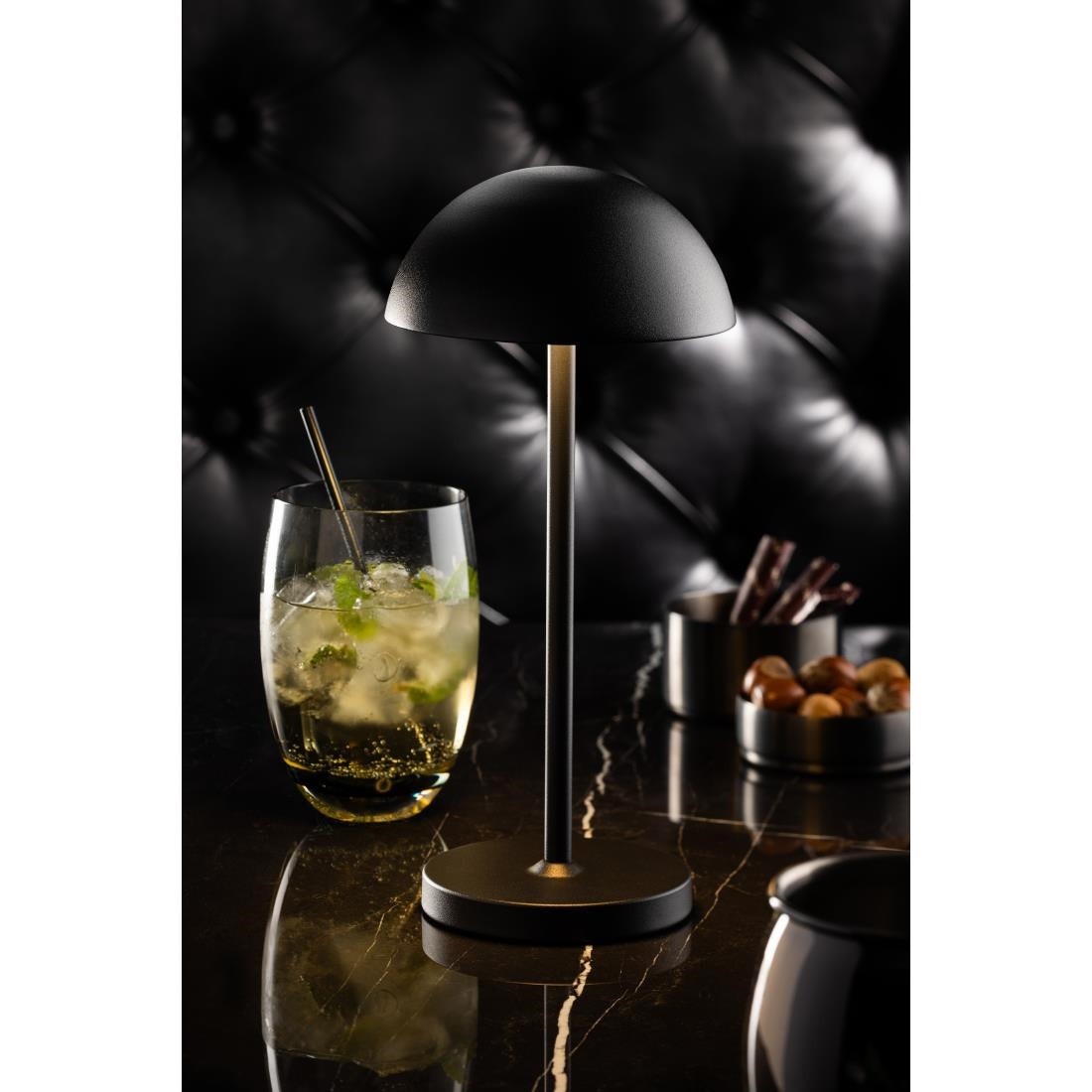 Utopia Tonga LED Cordless Table Lamp Black 260mm (6 Pack)