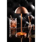 Utopia Tonga LED Cordless Table Lamps Brushed Copper 260mm (6 Pack)
