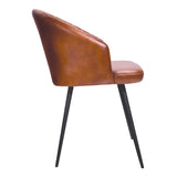 Brooklyn Bruciato Leather Tub Chair Tan