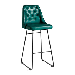 Harland Leather Bar Stool Vintage Blue