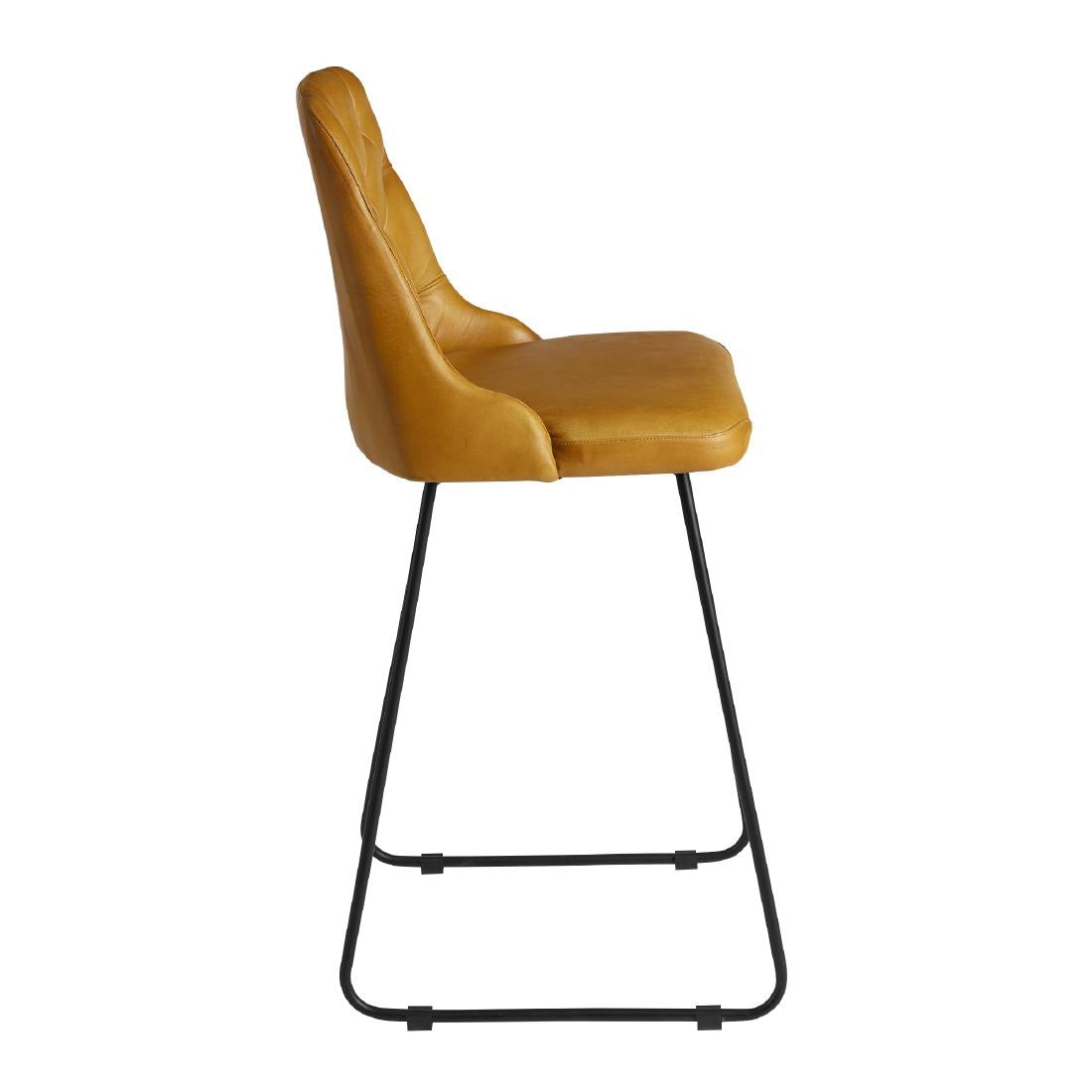 Harland Leather Bar Stool Vintage Gold