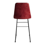 Harland Leather Bar Stool Vintage Red