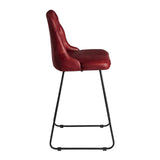Harland Leather Bar Stool Vintage Red