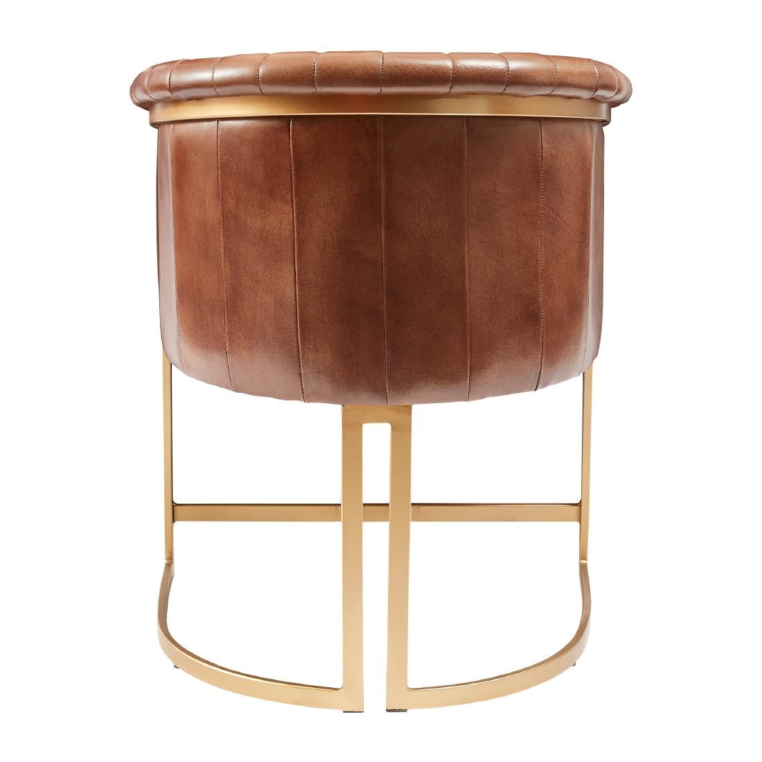 Nolan Leather Armchair Pecan Brown
