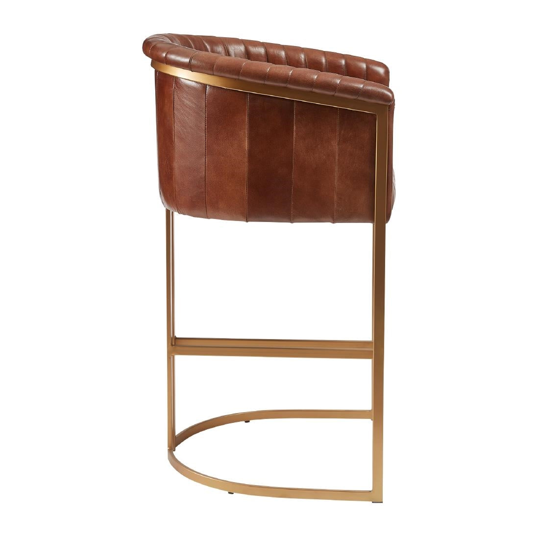 Nolan Leather Bar Stool Pecan Brown