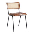 Savanna Leather Side Chair Pecan Brown