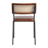 Savanna Leather Side Chair Pecan Brown