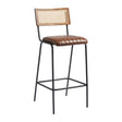 Savanna Leather Bar Stool Pecan Brown