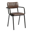 Tavo Stacking Ribbed Armchair Vintage Brown
