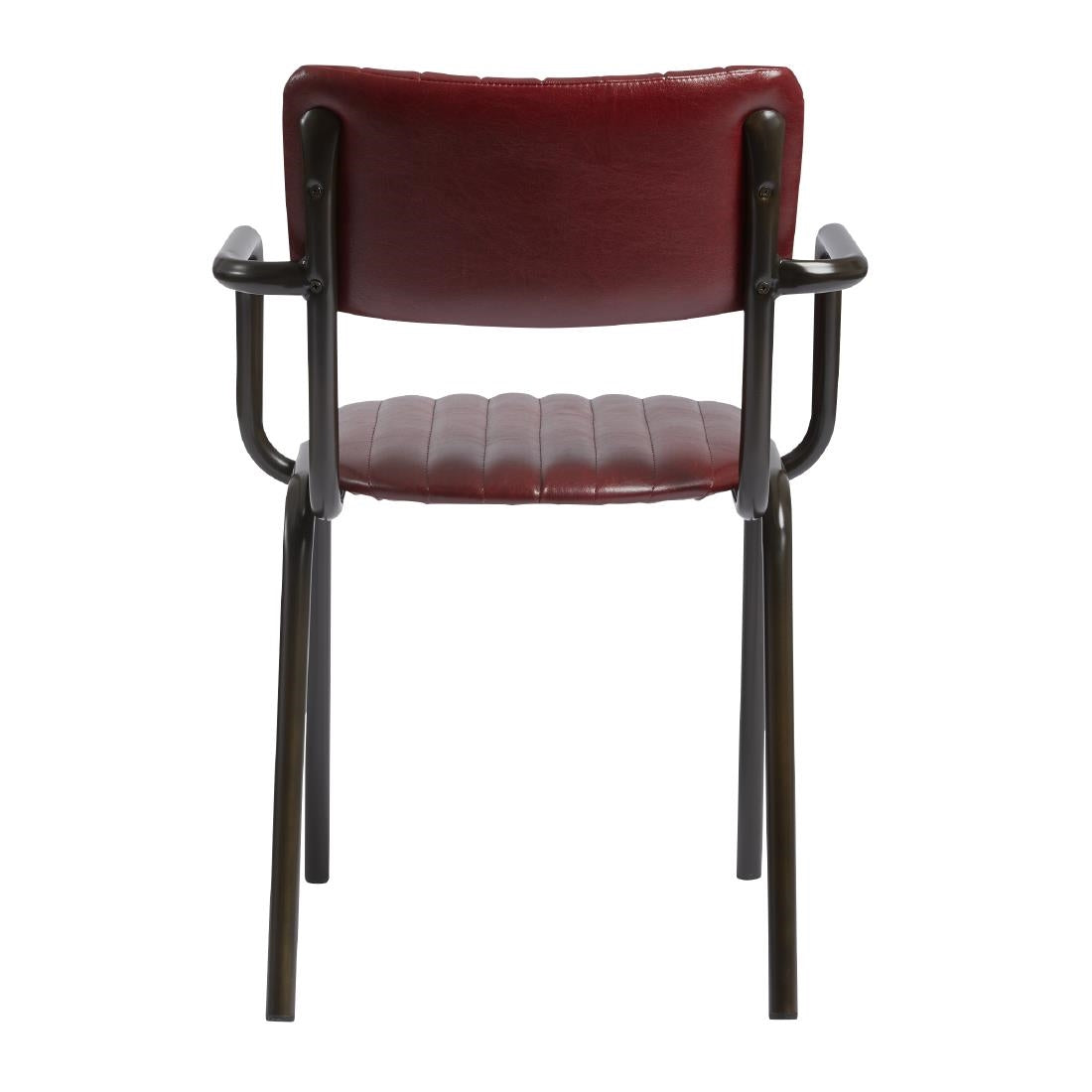 Tavo Stacking Ribbed Armchair Vintage Red