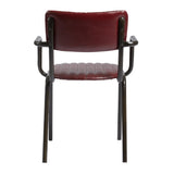 Tavo Stacking Ribbed Armchair Vintage Red